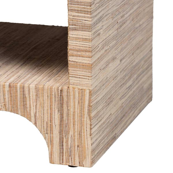 bali & pari Julia Bohemian Woven Natural Grasscloth Nightstand