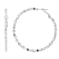 Design Collection Silver-Tone Large Textured Hoop Earrings - image 1