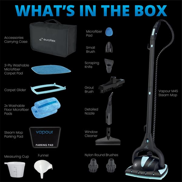 Euroflex M4S Ultra Dry Steam All-In-One Portable Steam Cleaner