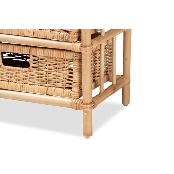 Baxton Studio Dariana Natural Brown 6-Drawer Storage Cabinet