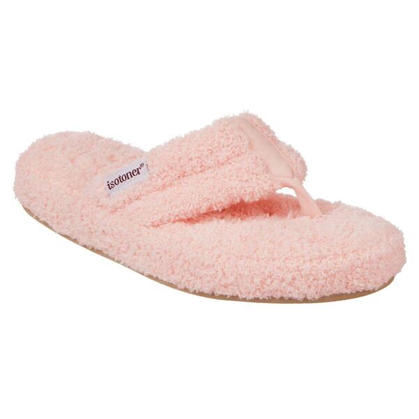 Womens Isotoner Joey Soft Pile Thong Slippers - image 