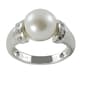 Gemstone Classics&#40;tm&#41; Sterling Silver & Cultured Pearl Ring - image 1