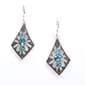 Marsala Fine Silver Plated Crystal/Marcasite Drop Earrings - image 1