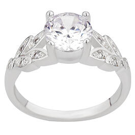 Ashley Cooper&#40;tm&#41; Sterling Silver Cubic Zirconia Engagement Ring