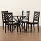Baxton Studio Ela Dark Brown Finished Wood 5pc. Dining Set - image 8