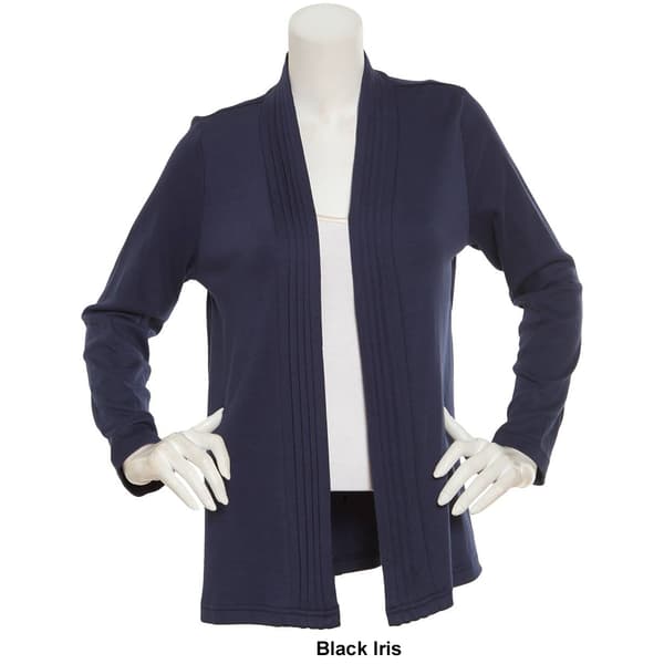 Plus Size Hasting &amp; Smith Long Sleeve Pleated Open Front Cardigan