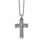 Mens Gentlemen's Classics&#40;tm&#41; Grey Carbon Fiber Inlay Cross Necklace - image 1