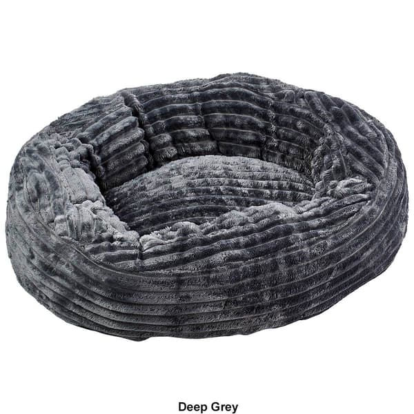 Comfortable Pet Ribbed Oval Pet Bed