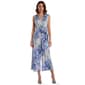 Womens Nina Leonard Sleeveless Floral Surplice Neck Crop Jumpsuit - image 1