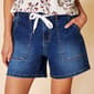 Womens Bleu Denim Tie Front Shorts w/ Porkchop Pockets - image 2