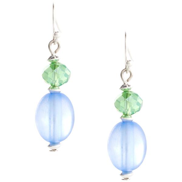 Ashley Cooper&#40;tm&#41; Marine Blue & Green Seaglass Drop Earrings - image 