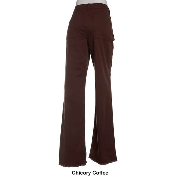 Womens Royalty Stretch Twill High Rise Wide Leg Pants