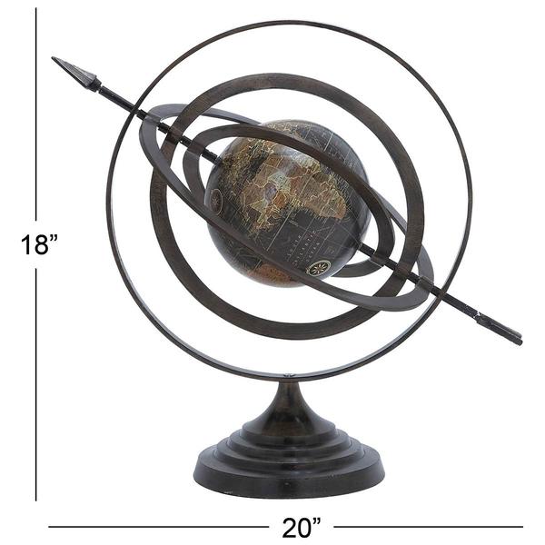 9th &amp; Pike® Black Aluminum Industrial Globe