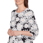 Womens Alfred Dunner Classics 3/4 Sleeve Daisy Floral Blouse - image 5