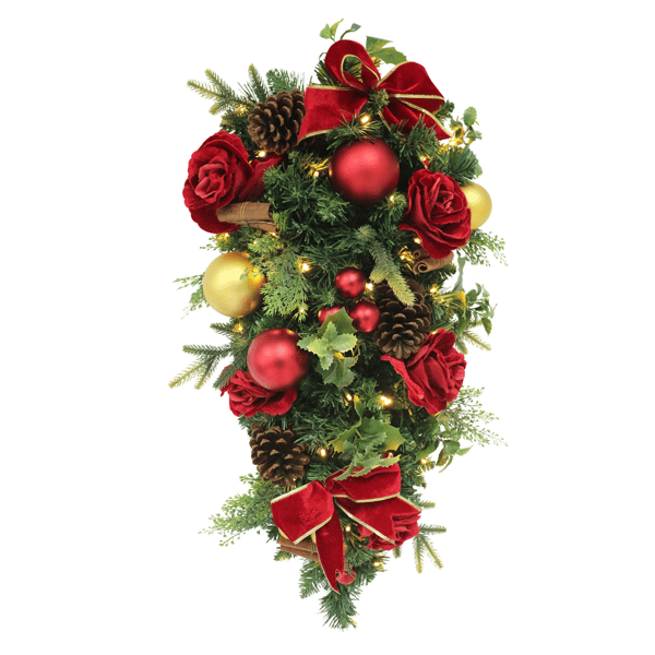 Puleo International 28in. Pre-Lit Adorned Swag - image 