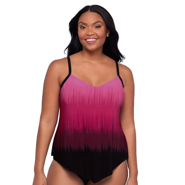 Womens TrimShaper Rose Ombre Hank Tankini