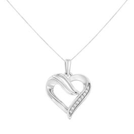 Haus of Brilliance Sterling Silver Diamond Accent Heart Pendant