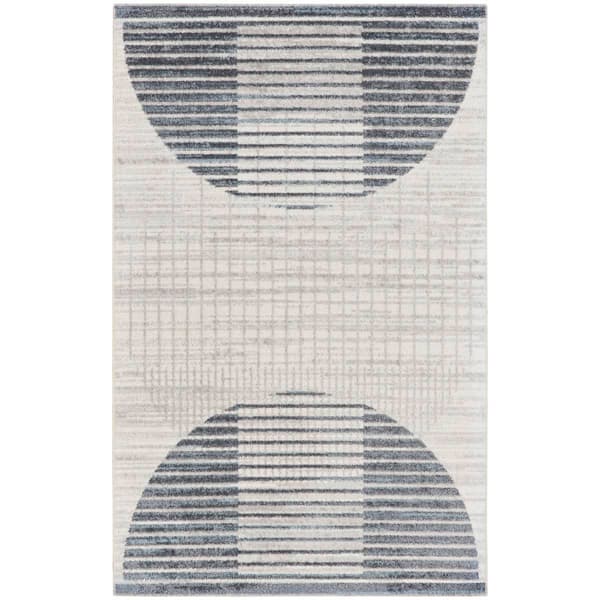 Nourison Astra Semi-Circles Rectangular Area Rug