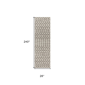 HomeRoots Light Grey & Black Trellis Indoor Outdoor Runner Rug - image 3