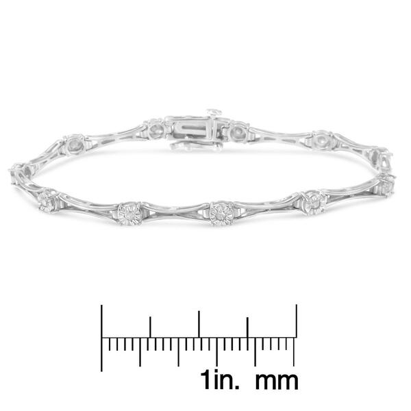 Diamond Classics&#8482; Silver 1/4ctw. Rose Cut Diamond Tennis Bracelet