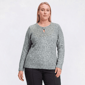 Plus Size Preswick & Moore(R) Keyhole Neck with Knot Accent Sweater - image 1