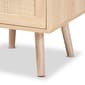 Baxton Studio Baird Oak Brown Wood/Rattan 2-Drawer Nightstand - image 6
