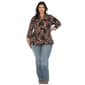 Womens White Mark Paisley V-Neck Long Sleeve Blouse - image 5
