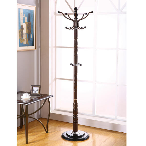Home Source Wood and Metal Coat Rack - image 