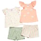 Girls (4-6x) Little Lass(R) 4pc. Butterfly/Floral Tee & Shorts Set - image 1
