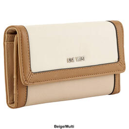 Womens Nine West Zuri Check Section Wallet