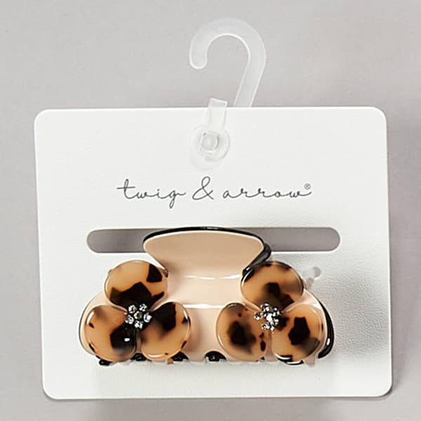 Womens Twig & Arrow Tortoise Floral Claw Clip