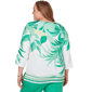 Plus Size Alfred Dunner Resort Living V Neck Artisan Leaf Blouse - image 2