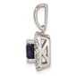 Pure Fire 14kt. White Gold Lab Created Blue Sapphire Halo Pendant - image 4