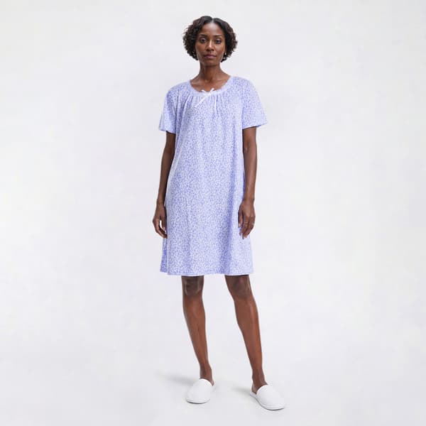Womens Carole Hochman Short Sleeve Floral Nightshirt - image 