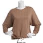 Womens Ebb &amp; Flow Long Sleeve Cable Tie Front Dolman Top - image 4