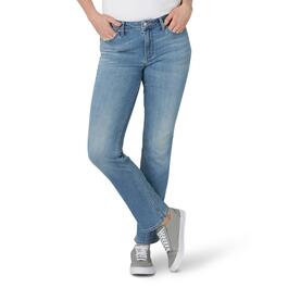 WomensLee(R) Legendary Straight Leg Black Denim Jeans - Short