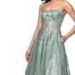 Juniors Blondie Nites Glitter Illusion Lace-Up A-Line Dress - image 4