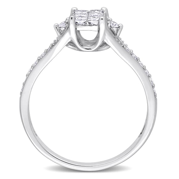 Diamond Classics™ 14kt. White Gold 1/2ctw. Diamond Princess Ring
