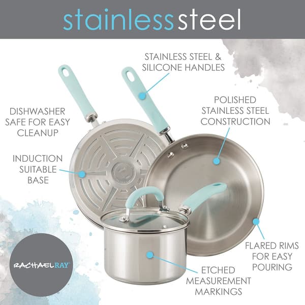 Rachael Ray Stainless Steel 10pc. Cookware Set