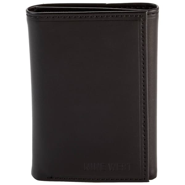 Mens Nine West Trifold Watkins Nappa Wallet - Black