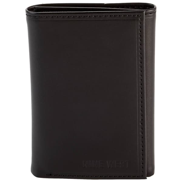 Mens Nine West Trifold Watkins Nappa Wallet - Black - image 