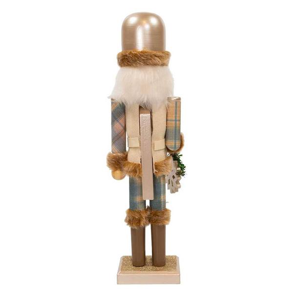 Kurt S. Adler 15in. Wooden Rustic Glamour Nutcracker