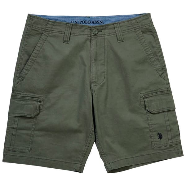 Mens U.S. Polo Assn.&#40;R&#41; Solid Twill Cargo Shorts