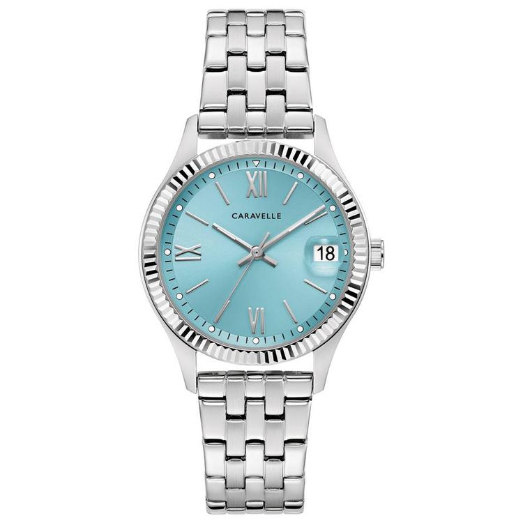 Womens Caravelle by Bulova Light Blue Bracelet Watch - 43M124