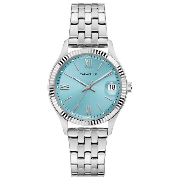 Womens Caravelle by Bulova Light Blue Bracelet Watch - 43M124