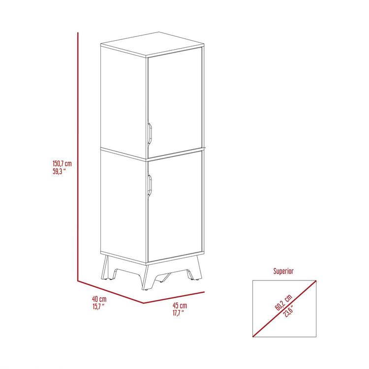 FM FURNITURE British White Single Pantry