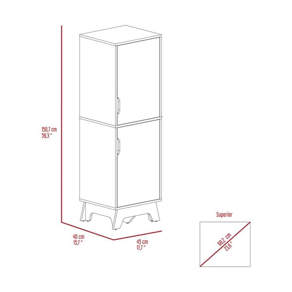 FM FURNITURE British White Single Pantry