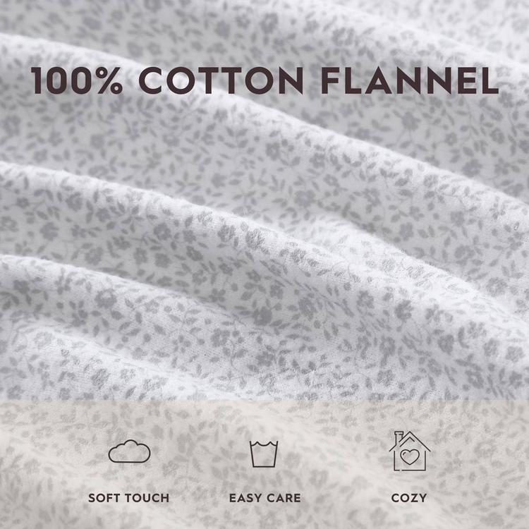Laura Ashley Chelsie Vine Cotton Flannel Sheet Set