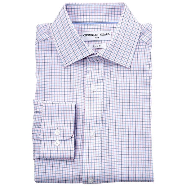 Mens Tom Baine Slim Fit Stretch Dress Shirt - Pink/Blue - image 