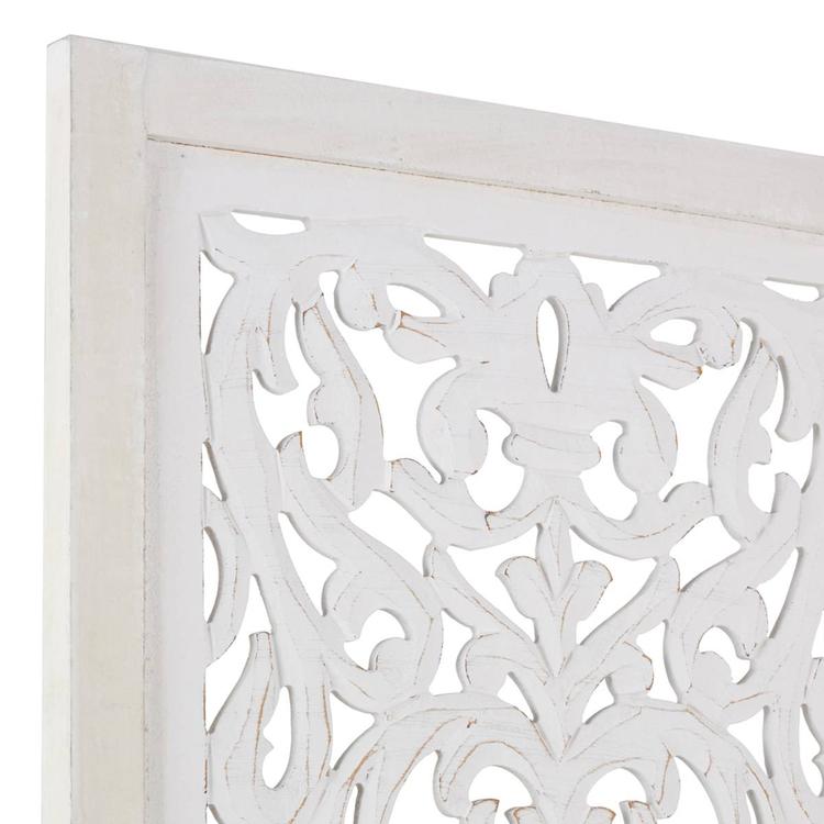 9th & Pike® Farmhouse White Wooden Room Divider Screen